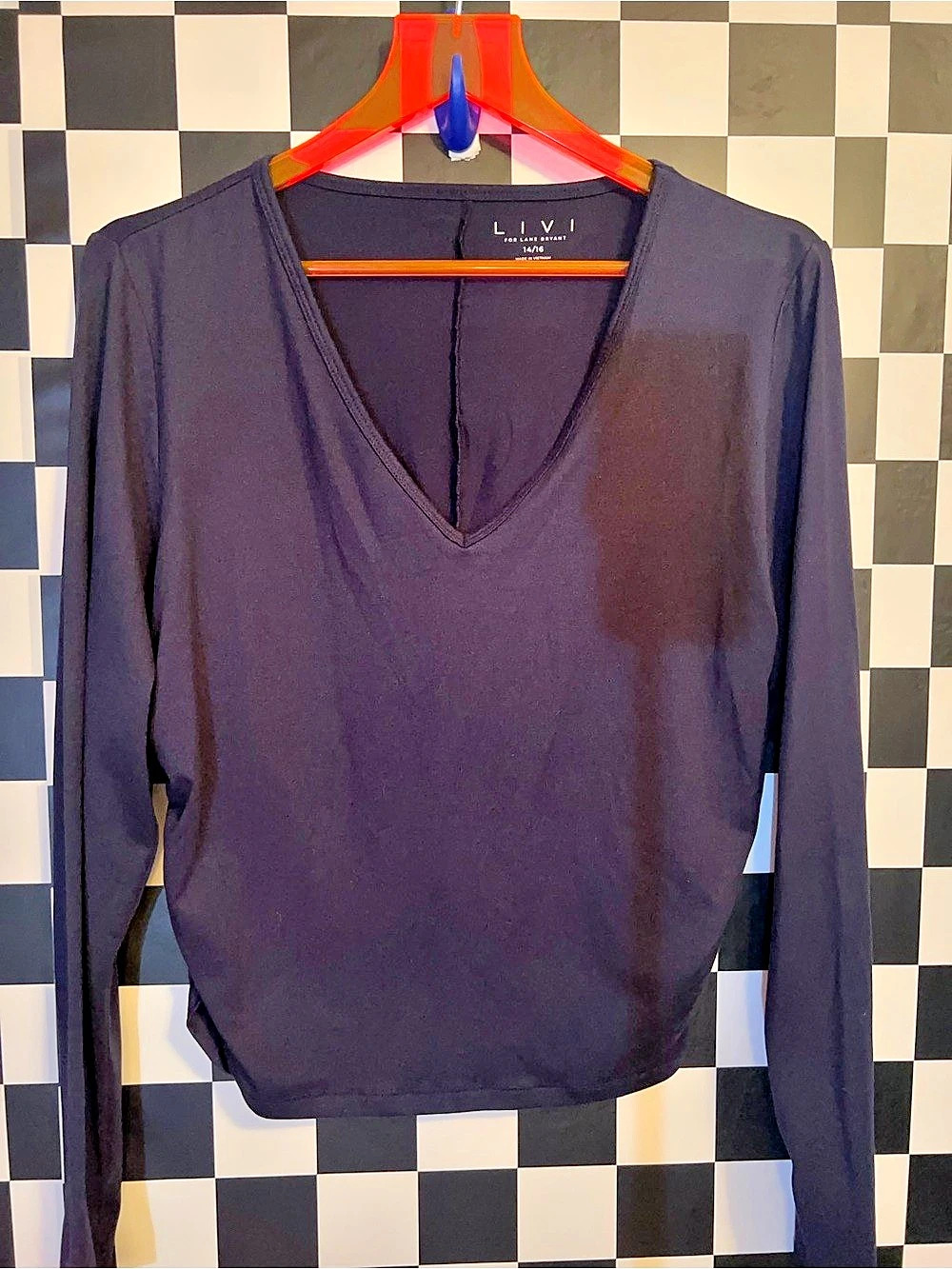 LIVI Women's V-Neck Long Sleeve Top Size 14/16
